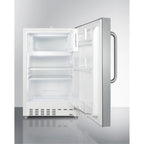ADA compliant built-in or freestanding 20 Inches wide refrigerator-freezer for residential use with lock
