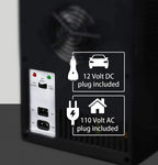 Coca-Cola Coke Zero 4L Portable Cooler/Warmer, Compact Personal Travel Fridge for Snacks Lunch Drinks Cosmetics, Includes 12V and AC Cords, Desk Accessory for Home Office Dorm Travel, Black