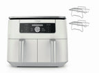 Ninja Foodi 6-in-1, 8 Quart 2-Basket Air Fryer with DualZone Technology -White