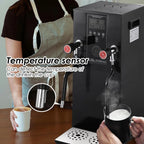 Commercial Coffee Milk Frother, 110V Automatic Frother with 12L Capacity for Restaurants (Black)