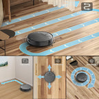 GOOVI Robot Vacuum Cleaner, Robot Vacuum Mop Combo, With Alexa/WiFi/App Connection, for Pet Hair, Hard Floor