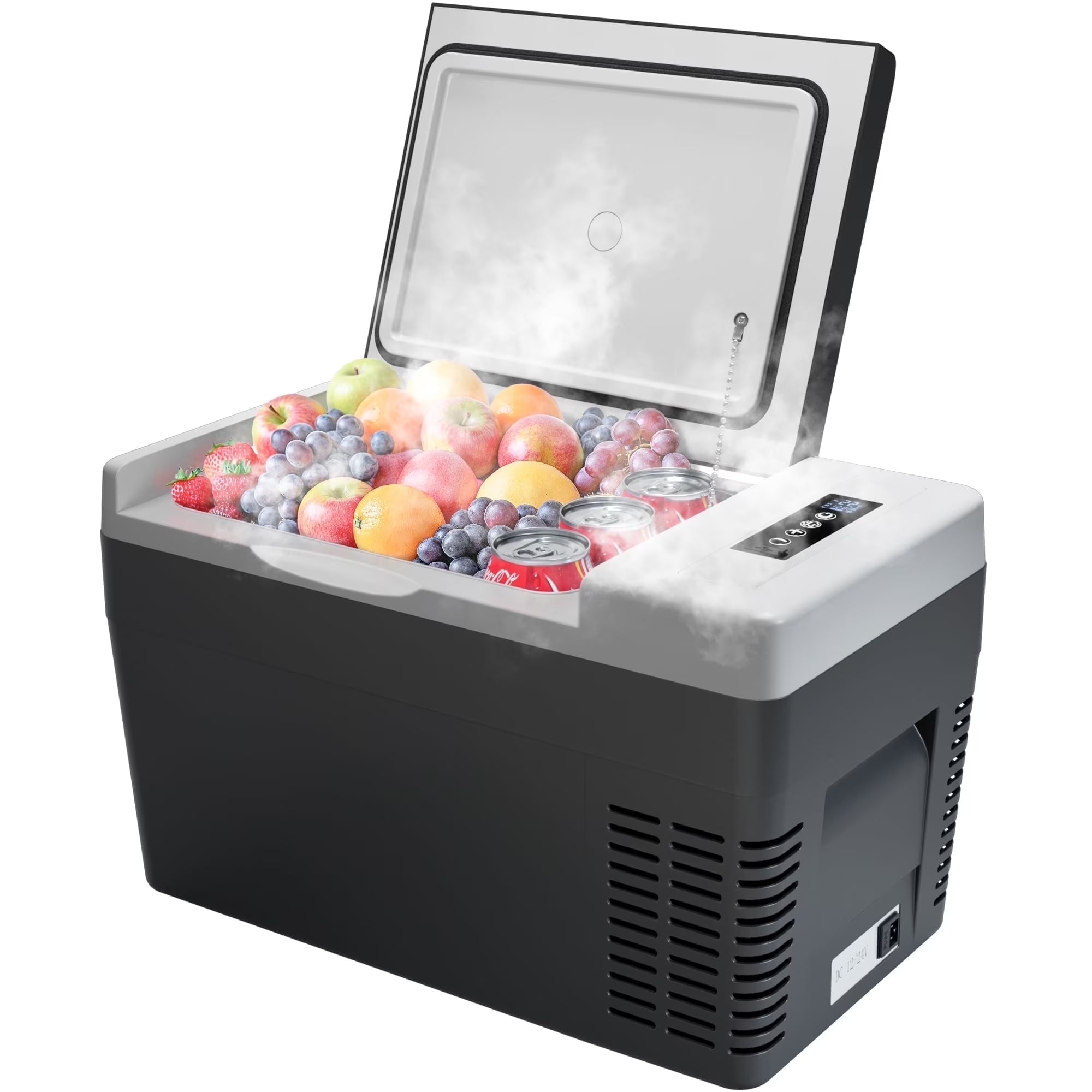 Simzlife 12 Volt 19QT(18L) Portable Car Refrigerator, -4�H~50�H, 12/24V DC & 110-240V AC, Mini Fridge for RV Camping, Travel, Truck, Home, Black