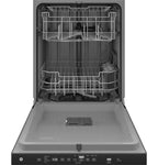 GE Top Control with Plastic Interior Dishwasher Sanitize Cycle & Dry Boost - GDP630PGRBB