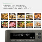 VAL CUCINA 10-IN-1 AIR FRYER TOASTER OVEN -  BRUSHED STAINLESS STEEL