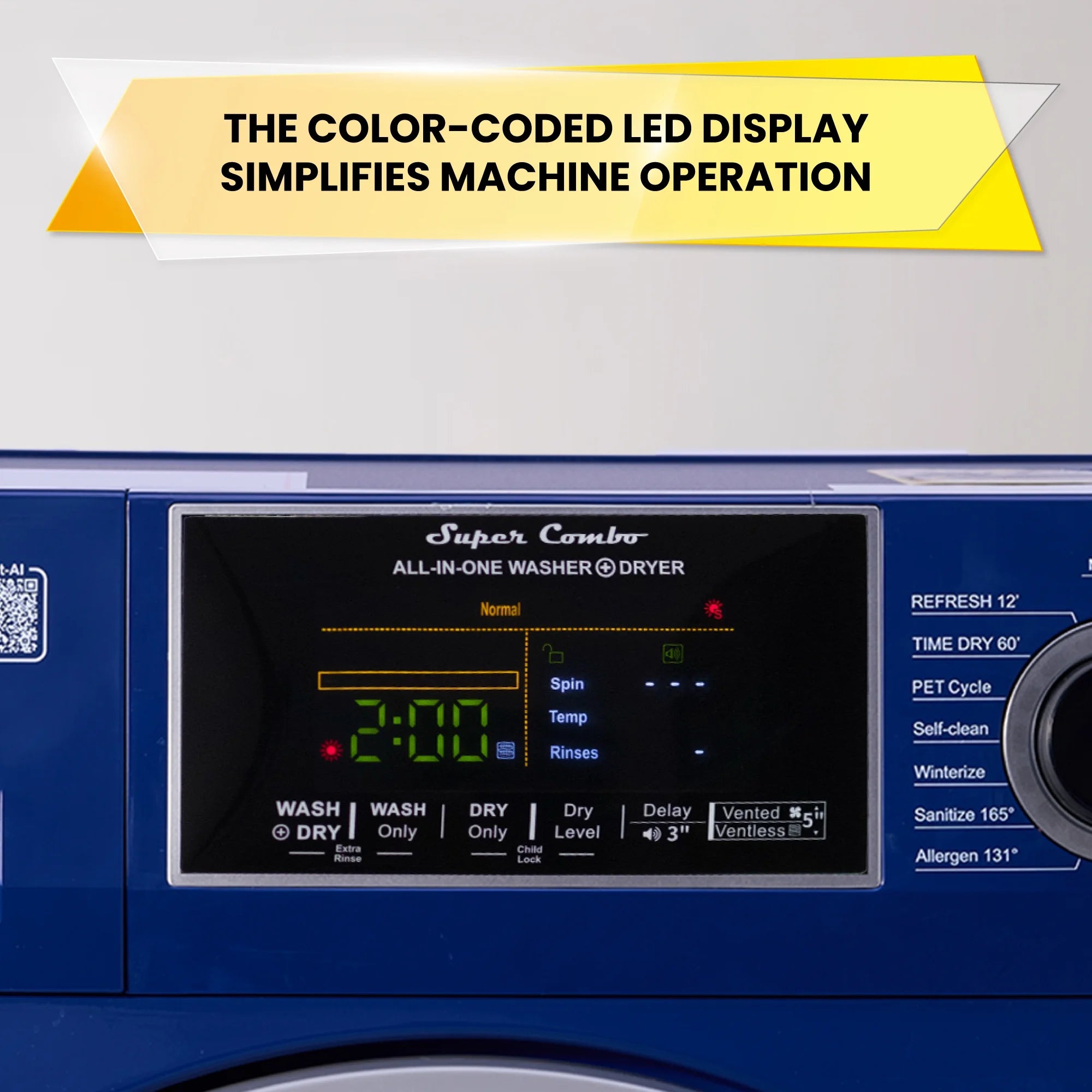 Equator 18 lbs White Combo Washer Dryer Version 3 with Sanitize Allergen Winterize