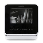Farberware Portable Dishwasher with Built-In Water Tank with Baby Care and Fruit Wash Settings in White w/ 6-Place Setting Capacity, FDW05ASBWHA