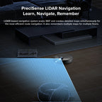 Roborock Q10 X5 Robot Vacuum and Mop Combo, 10,000 Pa Suction, Auto Mop Lifting, Reactive Tech Obstacle Avoidance, PreciSense LiDAR