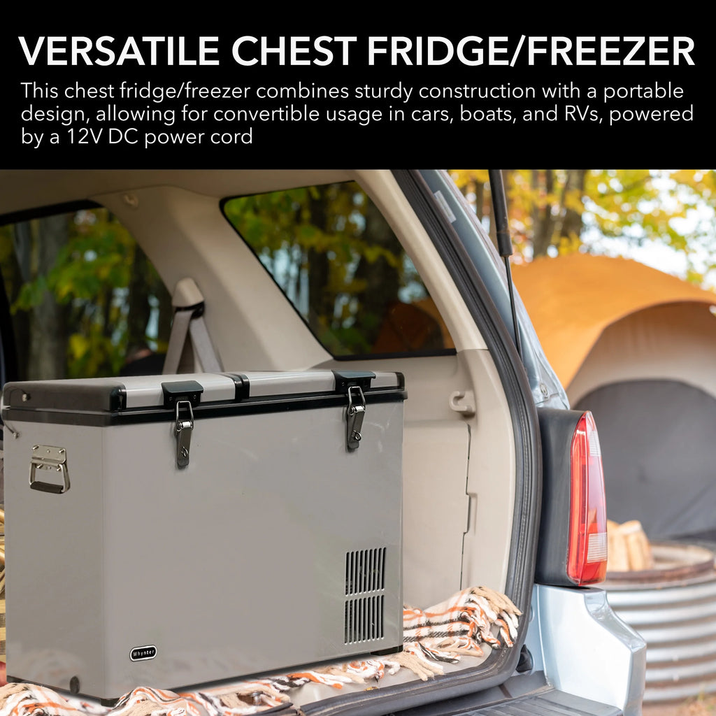 Whynter FM-62DZ 62-Quart Dual Zone Portable Freezer, Stainless Steel