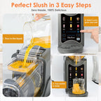 Bluebow Slushie Machine for Home, 88oz Vessel Slush Maker with 6 Presets, No Ice Needed, Frozen Drink Maker for Smoothie, Frappe, Milkshakes and More