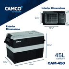 Camco Portable Refrigerator with Bluetooth, 30 lb