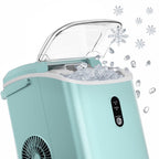 KISSAIR Nugget Ice Maker Countertop with Soft Chewable Pellet Ice, Portable Ice Machine with Handle, 35lbs/24H, Grey