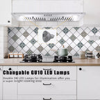 Range Hood 30 inch Insert Vent Hood 600 CFM Built-in Stainless Steel Range Hood Powerful Exhaust Vent Fan