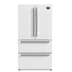 Forno Espresso Moena 36-inch French Door Refrigerator in White, 19.2 Cu.ft