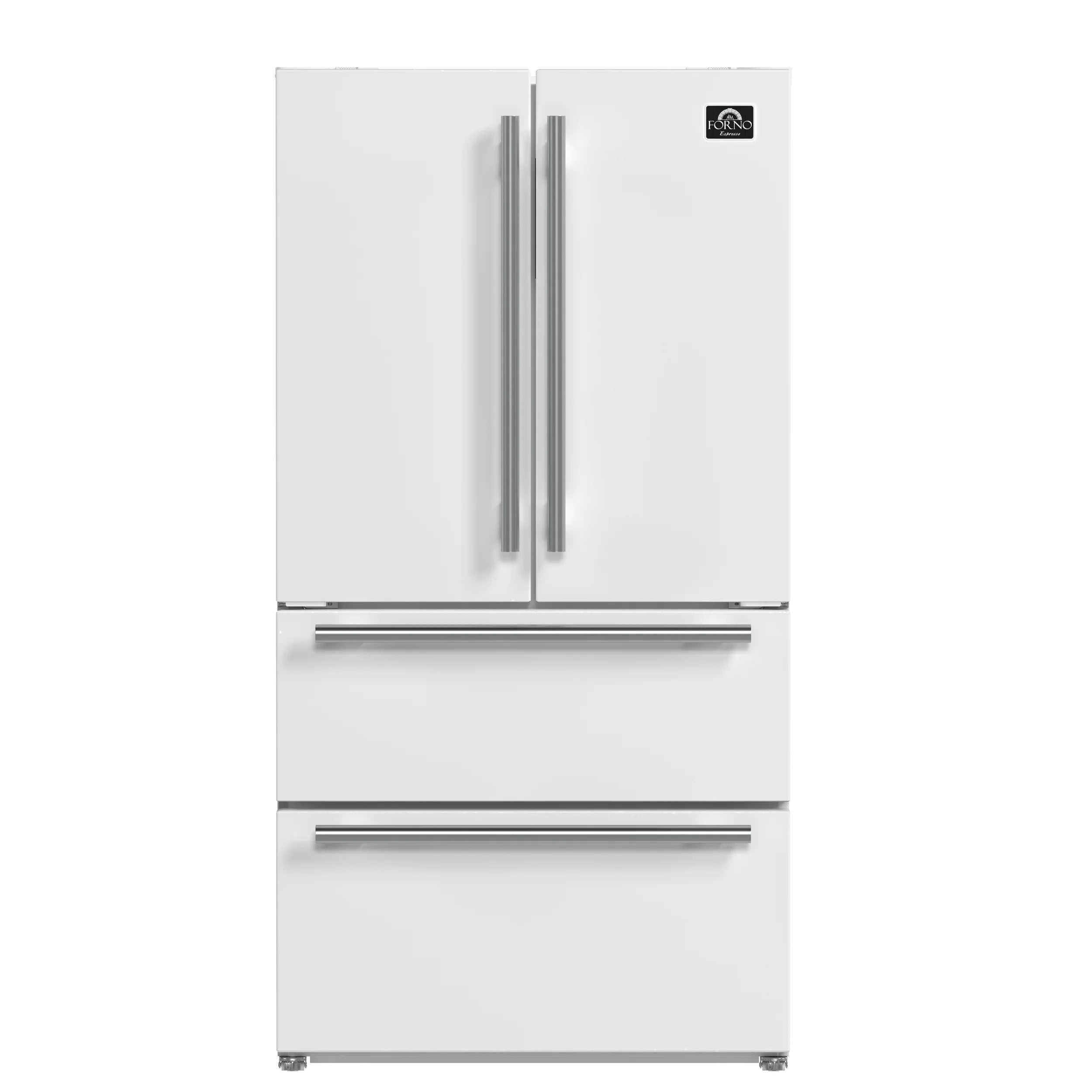 Forno Espresso Moena 36-inch French Door Refrigerator in White, 19.2 Cu.ft