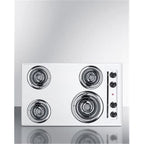 30 in. 220V Electric Cooktop - White Porcelain