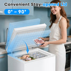 Dimedeal 1.8 Cu.ft Compact Chest Freezer with 7-Level Temperature Control