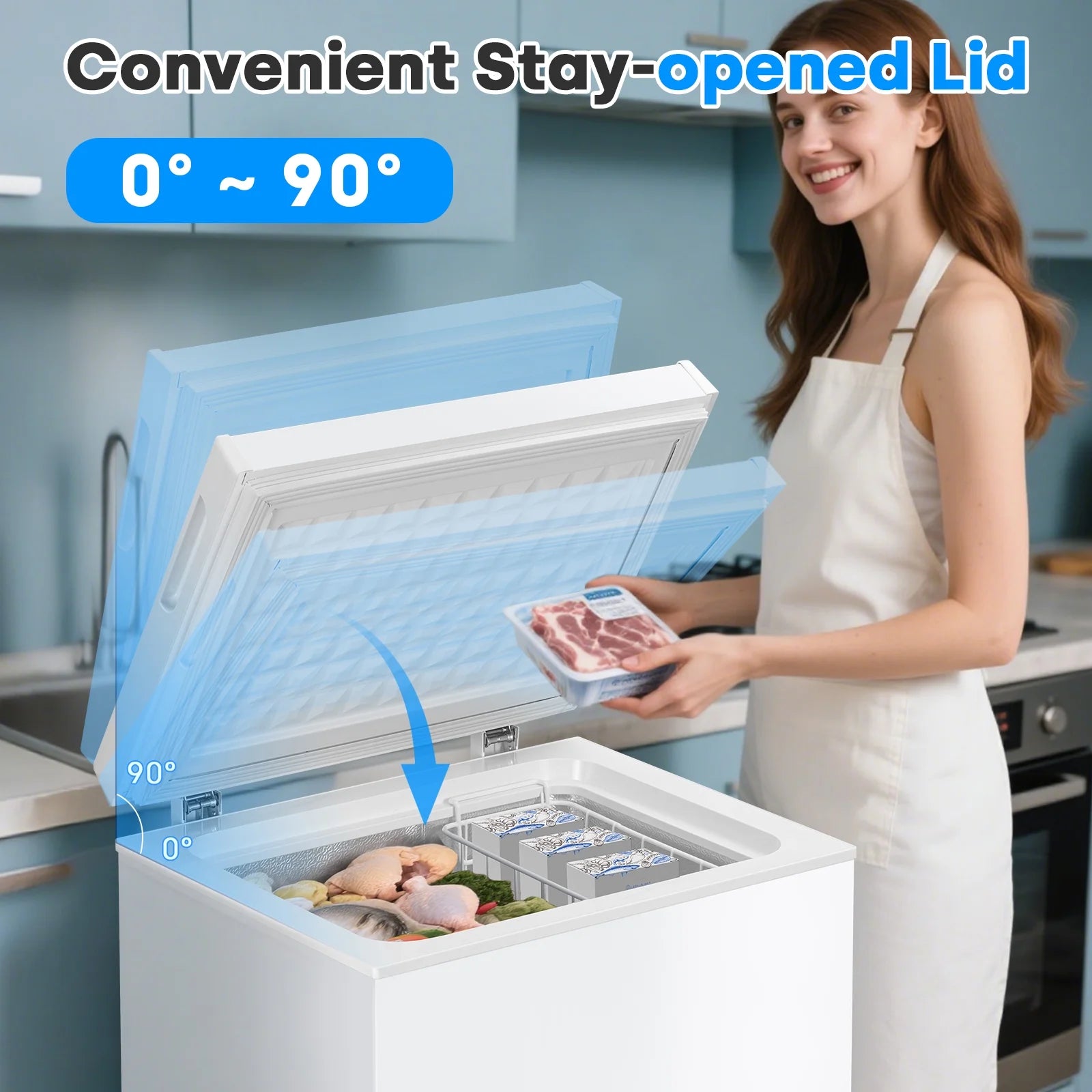 Dimedeal 1.8 Cu.ft Apartment, Dorm, Office Use Chest Freezer
