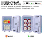 Clearance! Mini Refrigerator for Office, Electric Cooler & Warmer (6Liter/8Can) Portable Compact Personal Fridge, 100% Freon-Free & Eco-Friendly for Car, Trip, Outdoor, Office, Dorm, Apartment, S11399