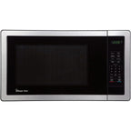 Magic Chef 1.6 Cu. ft. 1100W Countertop Microwave Oven with Push-Button Door in Black, New