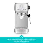 CASABREWS 3700 Essential 20-Bar Espresso Machine and Coffee Maker, Stainless Steel