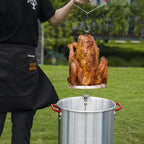 OuterMust 30Qt.?Outdoor Turkey Fryer with Basket and 11 Qt. Fish Fryer, 50,000 BTU Propane Aluminum Deep Turkey Fryer Kit