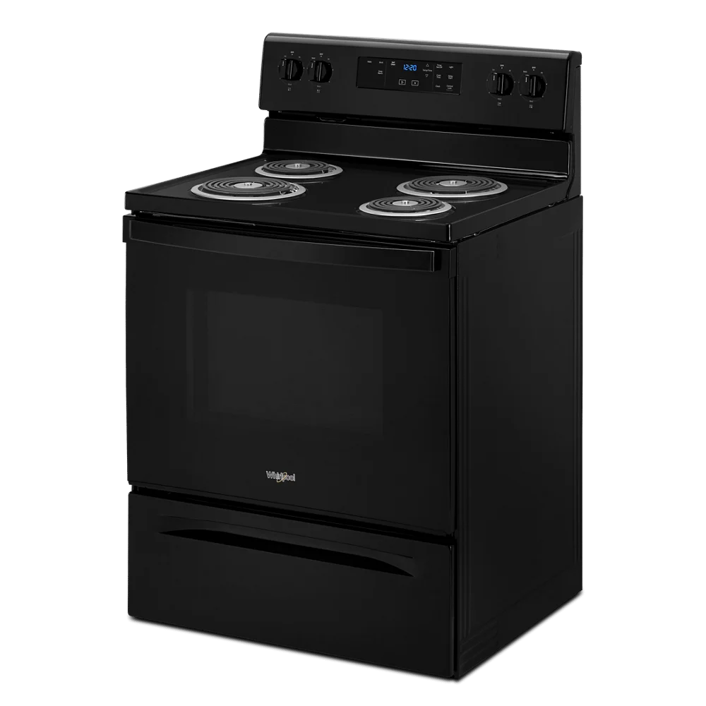 WHIRLPOOL WFC315S0JB 30" freestanding coil electric range