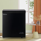 DEMULLER 4.0 Cu. ft Chest Freezer Small Freezer with Top Open Door Freestanding Black