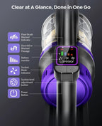 Laresar Aromatherapy Cordless Stick Vacuum, 550W 55Kpa, Green Laser, 60Min Runtime, Pet Hair & Hard Floor Cleaner