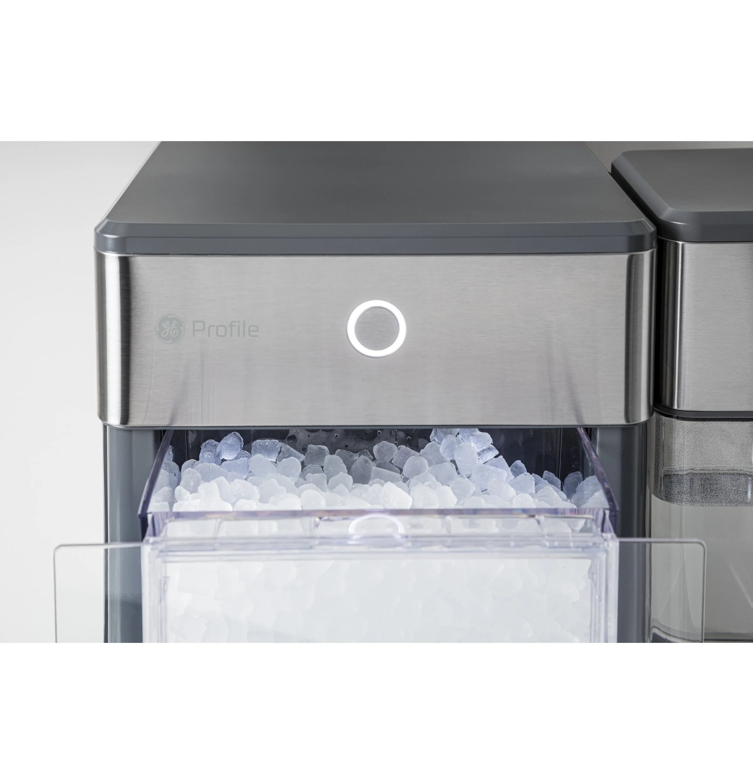 GE Profile? Opal? Nugget Ice Maker + Side Tank, Countertop Icemaker, Stainless Steel, 33lbs Daily Ice Production