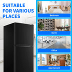 4.5 Cu. ft. Compact Refrigerator 2 Door with Freezer,5 Adjustable Thermostat & 4 Removable Glass Shelves