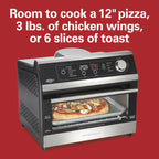 Hamilton Beach Digital Air Fryer Toaster Oven Combo, 10 Ways to Cook, 4 Preset Functions, 1800 Watts, Stainless Steel