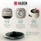 Haden Dorset 1.7 Liter Electric Water Kettle with Base, Putty & Chrome