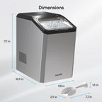 Ionchill QuickCube 3L Capacity Nugget Ice Maker, Stainless Steel