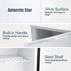 KNDKO 3.2Cu.ft Upright Freezer, Compact Freezer with Removable Shelves, Adjustable Thermostat for Home/Kitchen/Office, Black