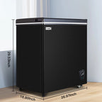 WANAI 5.0 Cu.ft,Chest Freezer,Deep Freezer,Removable Storage Basket Freezer,Black