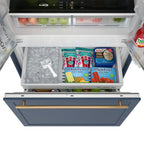 36 In. Panel Ready French Door Refrigerator With Ice maker, water dispenser, Frost Free . 19.6 total cubic feet