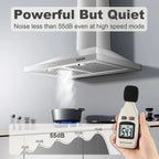 30-inch Wall Mount Range Hood 450CFM - Stainless Steel Kitchen Vent Hood, Ultra Quiet 55dB, Ducted/Ductless Convertible, 3-Speed + LED Light, Dishwasher-Safe Baffle Filters 120V