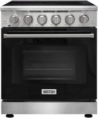 30 inch Professional Electric Range with 5 Heating Elements Cooktop, 4.55 Cu. Ft. Convection Oven Capacity, Smooth Glass Top, in Stainless Steel, KOS-30RE06H (Stainless Steel)