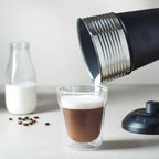 K-fee? Holiday Bundle: Twins II Single Serve Coffee and Espresso Machine PLUS Lattaero 4-in-1 Milk Frother | (Black/Copper)