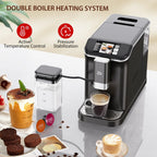 Soonbuy Fully Automatic Espresso Machine 20 Bar, With Milk Frother Steam Wand,Gold