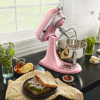 KitchenAid Deluxe Series 4.5 Quart Tilt-Head Stand Mixer with Stainless Bowl, Contour Silver, KSM97CU