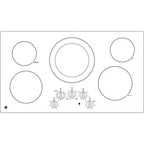 GE® 36" Built-In Knob Control Elec Cooktop 5 radiant elements, Power Boil Dual-Ring model JP3036DLBB