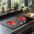 Advwin 2-Burner 1800W Electric Cooktop with Child Safety Lock, Timer & 10 Power Settings - 110V Countertop Stove