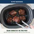 GreenPan 6-Quart, 14-in-1 Slow Cooker, Family Size, Ceramic Nonstick, Dishwasher Safe Parts, Black