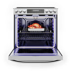 Midea 30-In Slide-In Electric Range with Wi-Fi Connectivity and Fan Convection, Stainless Steel,  MES30S2AST