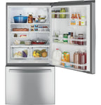 GE? Energy Star? 24.8 cu. ft bottom-freezer refrigerator model GDE25EYKFS Fingerprint Resistant