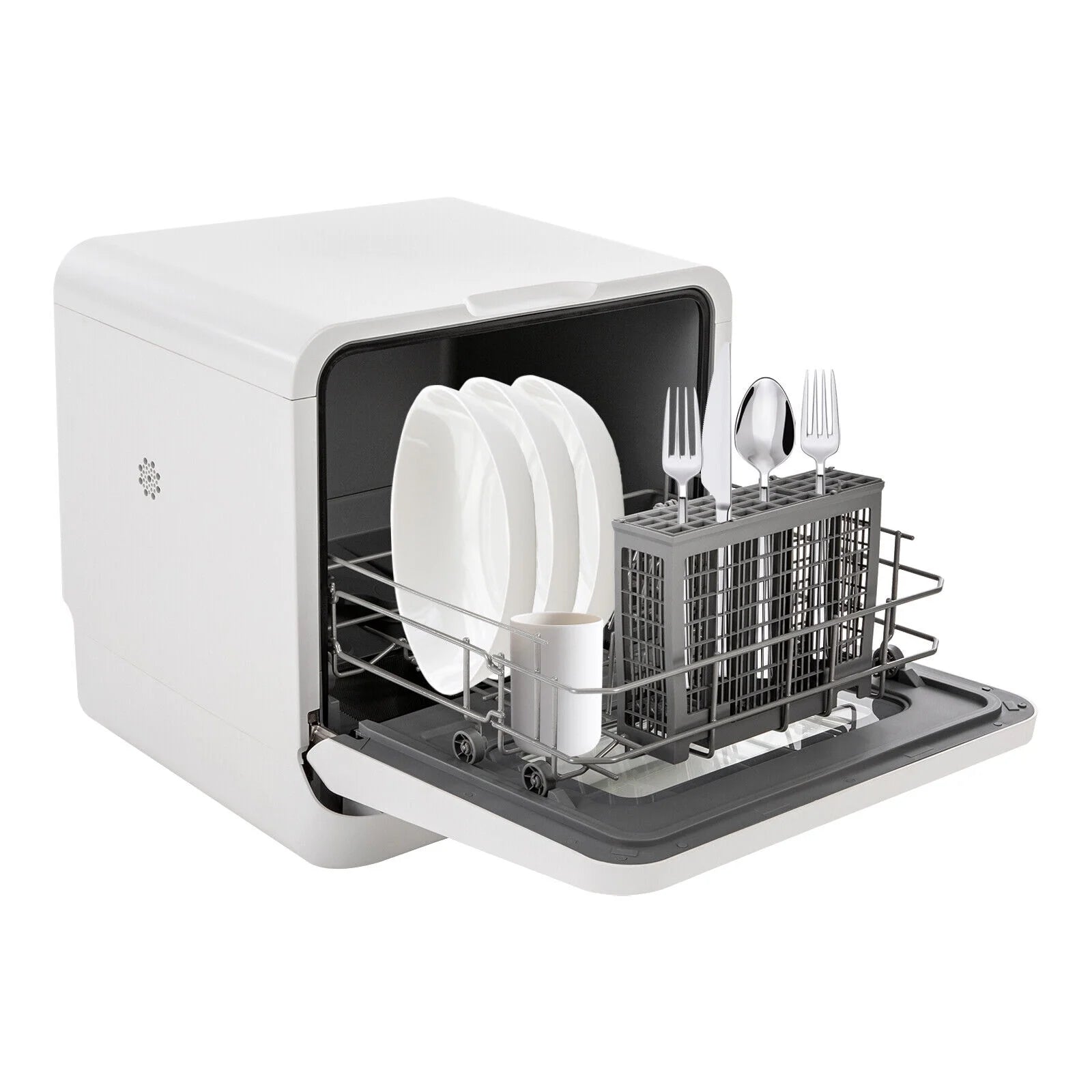 TFCFL Portable Compact Dish Washing Machine Countertop Mini Dishwasher with Water Tank Leak-Proof Air Dry