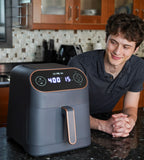 Ultrean Air Fryer, 9 Quart 6-in-1 Electric Hot XL Airfryer Oven Oilless Cooker, Large Family Size LCD Touch Control Panel and Nonstick Basket, ETL Certified, 1750W