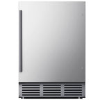 Simzlife 15 in. Single Zone 130-Cans Built-in Beverage Refrigerator Cooler Fridge in Silver Stainless Steel, with Auto LED Lights
