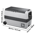 VEVOR Car Refrigerator 48Qt, Dual Zone Car Fridge Freezer12/24V DC & 110-240V AC Electric Compressor Cooler for Truck Vehicle RV
